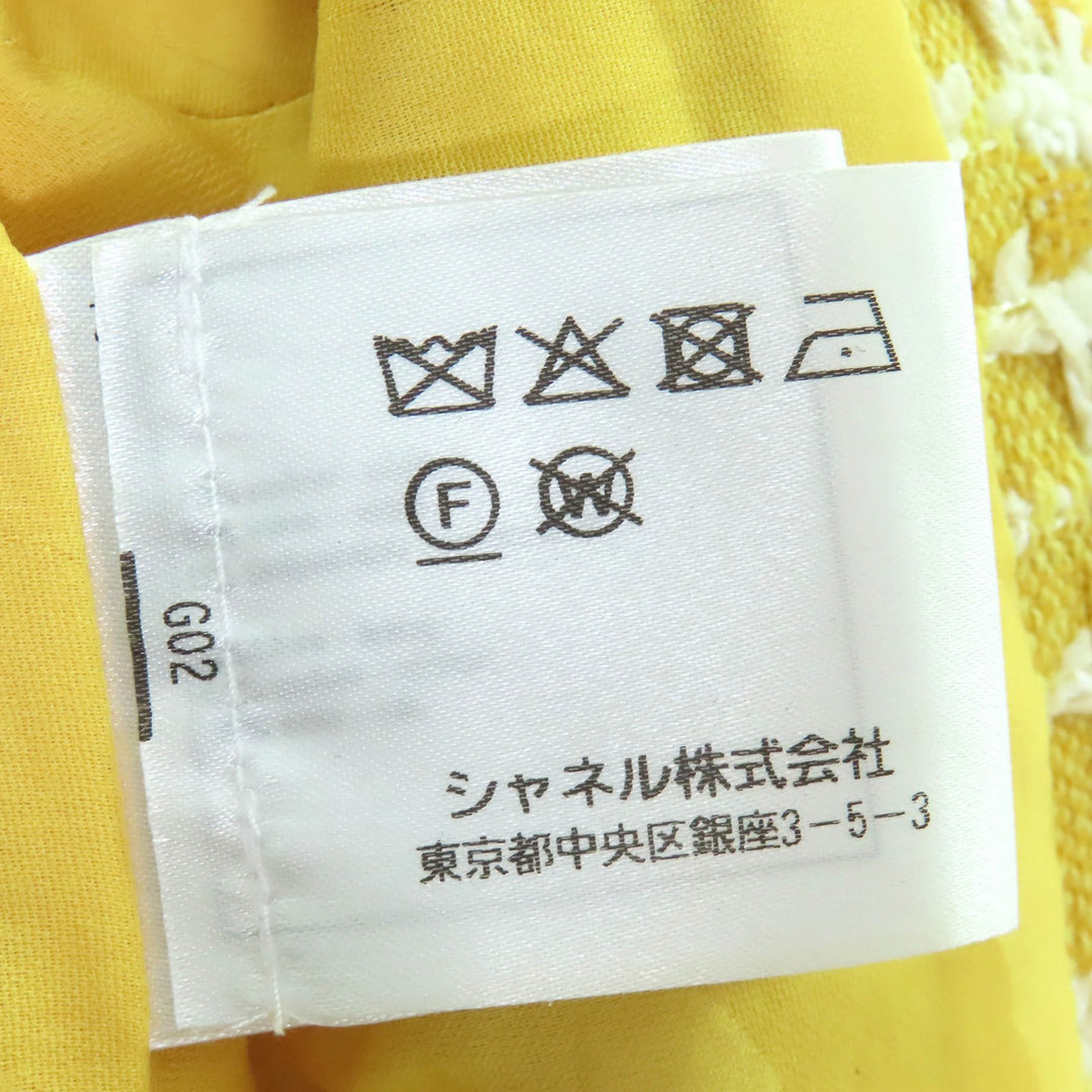 美品 CHANEL ノーカラージャケット ココマーク クリアボタン ツイード 36 18S P58787