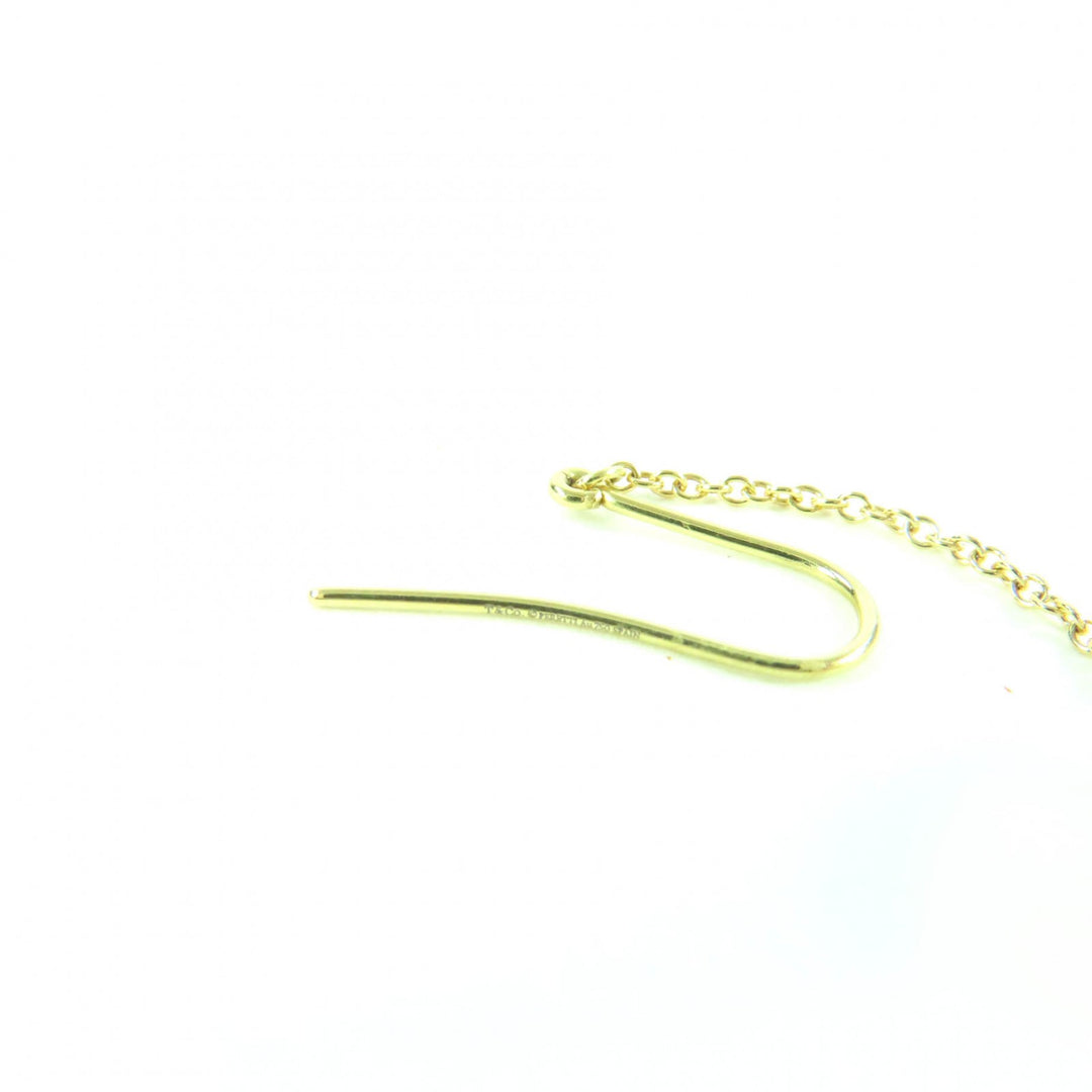 Great TIFFANY&Co. By the Yard Freshwater Pearl Drop Pierce K18 750(YG) gold