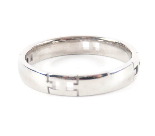 Excellent HERMES Ring Hercules Ring K18 750 (WG) Men's OK Silver 750 Women 55