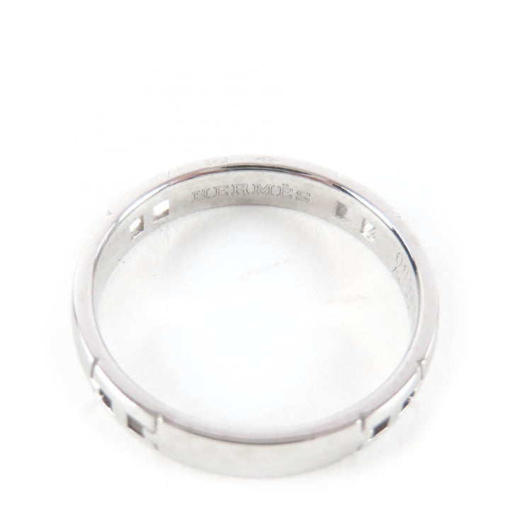Excellent HERMES Ring Hercules Ring K18 750 (WG) Men's OK Silver 750 Women 55
