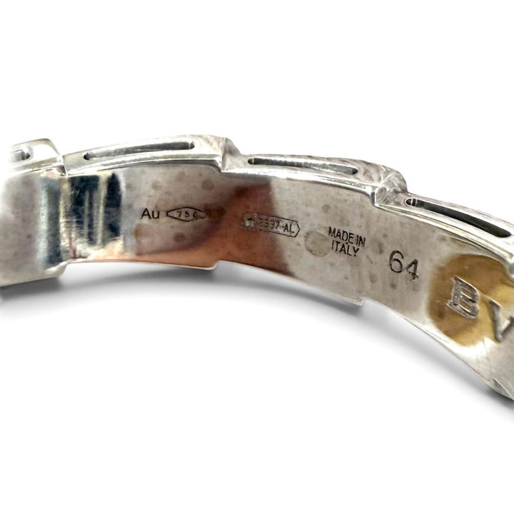 Excellent BVLGARI Ring Viper Ring Rare size Silver 18K mens