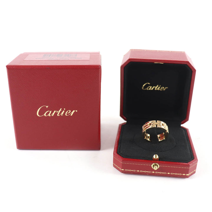 Excellent Cartier Maillon PANTHERE Triple Ring Yellow Gold 18K mens B4230600
