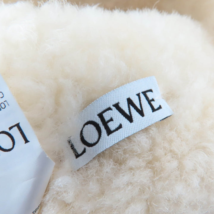 素晴らしいLOEWE帽子ロゴレザーシアリングバケットハットブラウンラムレザーレディース57