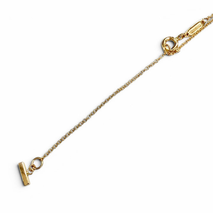 Excellent TIFFANY&Co. Necklace T Smile Small Pendant Pink gold 18K Women