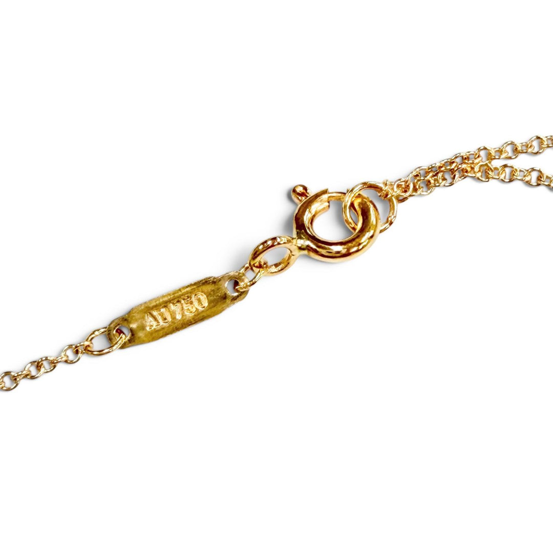 Excellent TIFFANY&Co. Necklace T Smile Small Pendant Pink gold 18K Women
