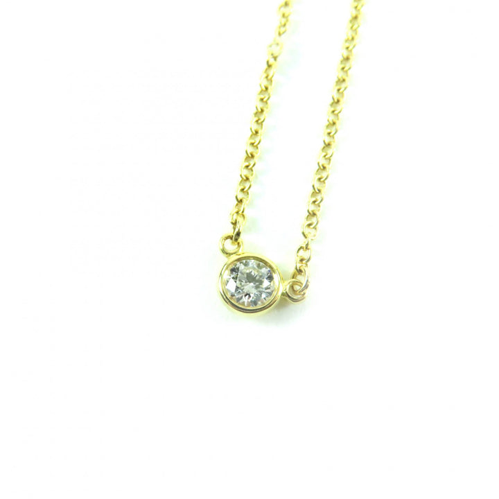 Great TIFFANY&Co. Necklace By the yard Current product 1P diamond gold 18K