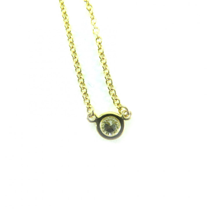 Great TIFFANY&Co. Necklace By the yard Current product 1P diamond gold 18K