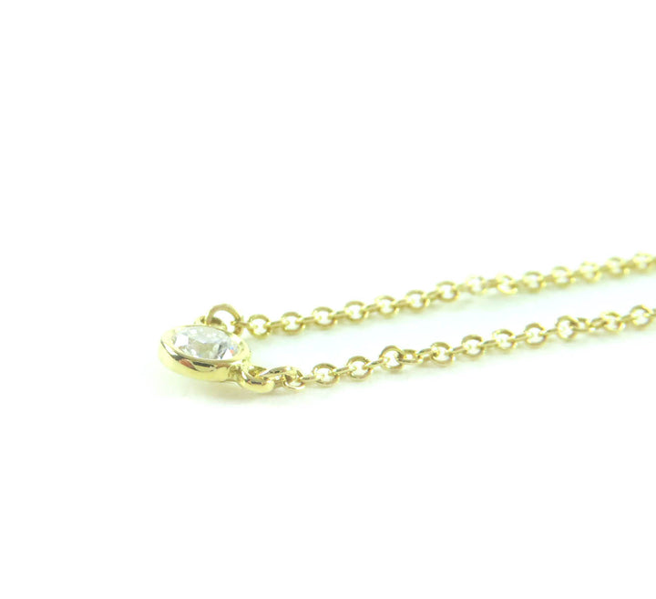 Great TIFFANY&Co. Necklace By the yard Current product 1P diamond gold 18K