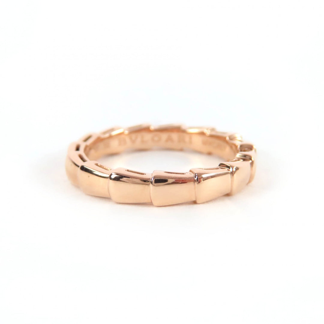 Excellent BVLGARI Ring Serpenti Viper Ring MVCRLY Pink gold 18K mens