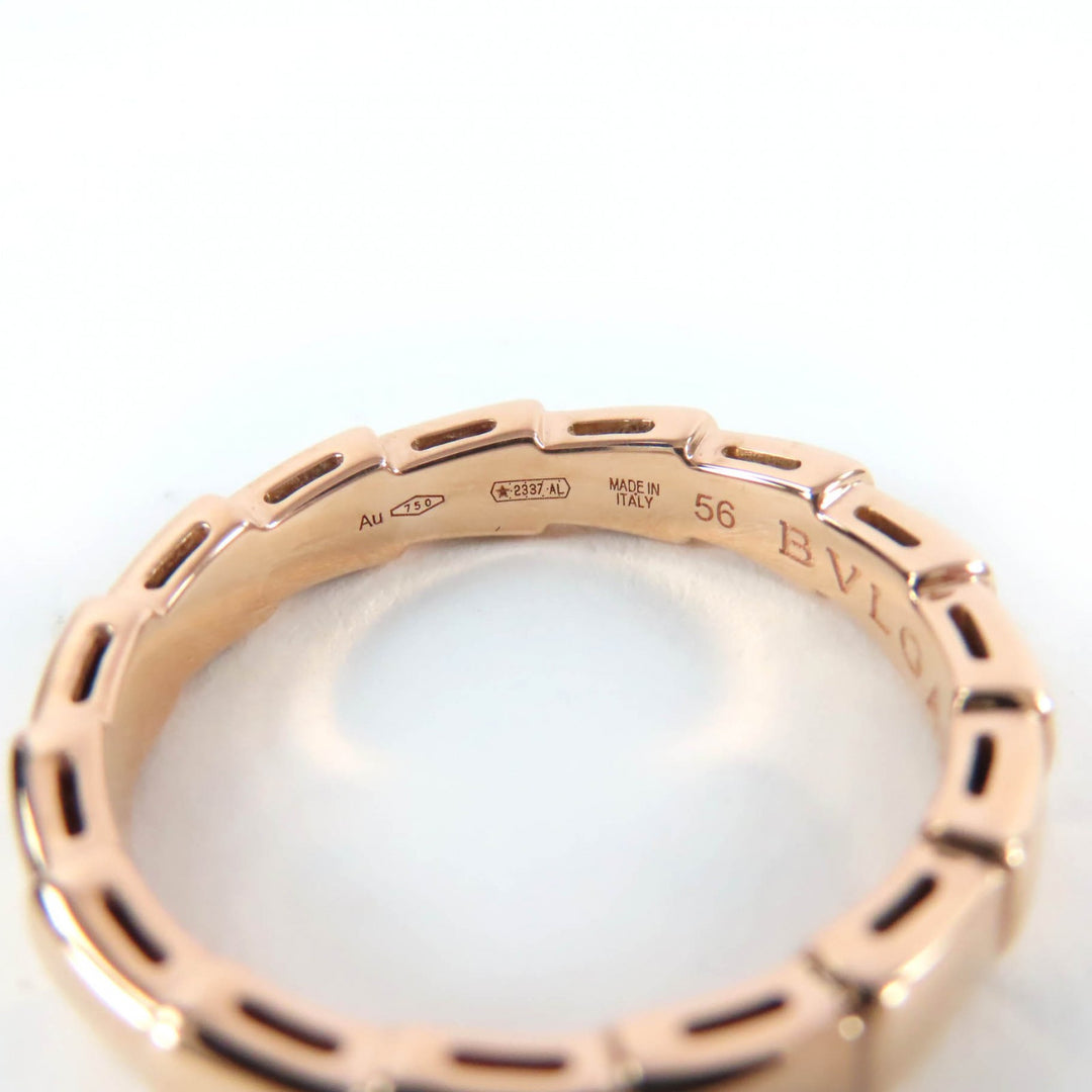 Excellent BVLGARI Ring Serpenti Viper Ring MVCRLY Pink gold 18K mens