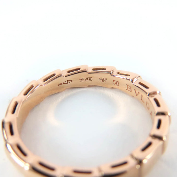 Excellent BVLGARI Ring Serpenti Viper Ring MVCRLY Pink gold 18K mens