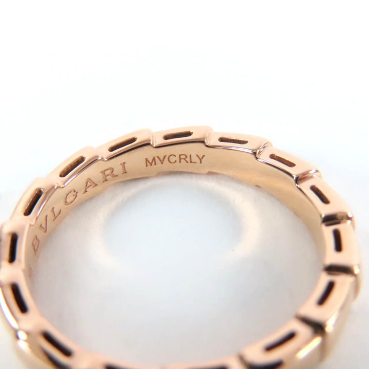 Excellent BVLGARI Ring Serpenti Viper Ring MVCRLY Pink gold 18K mens