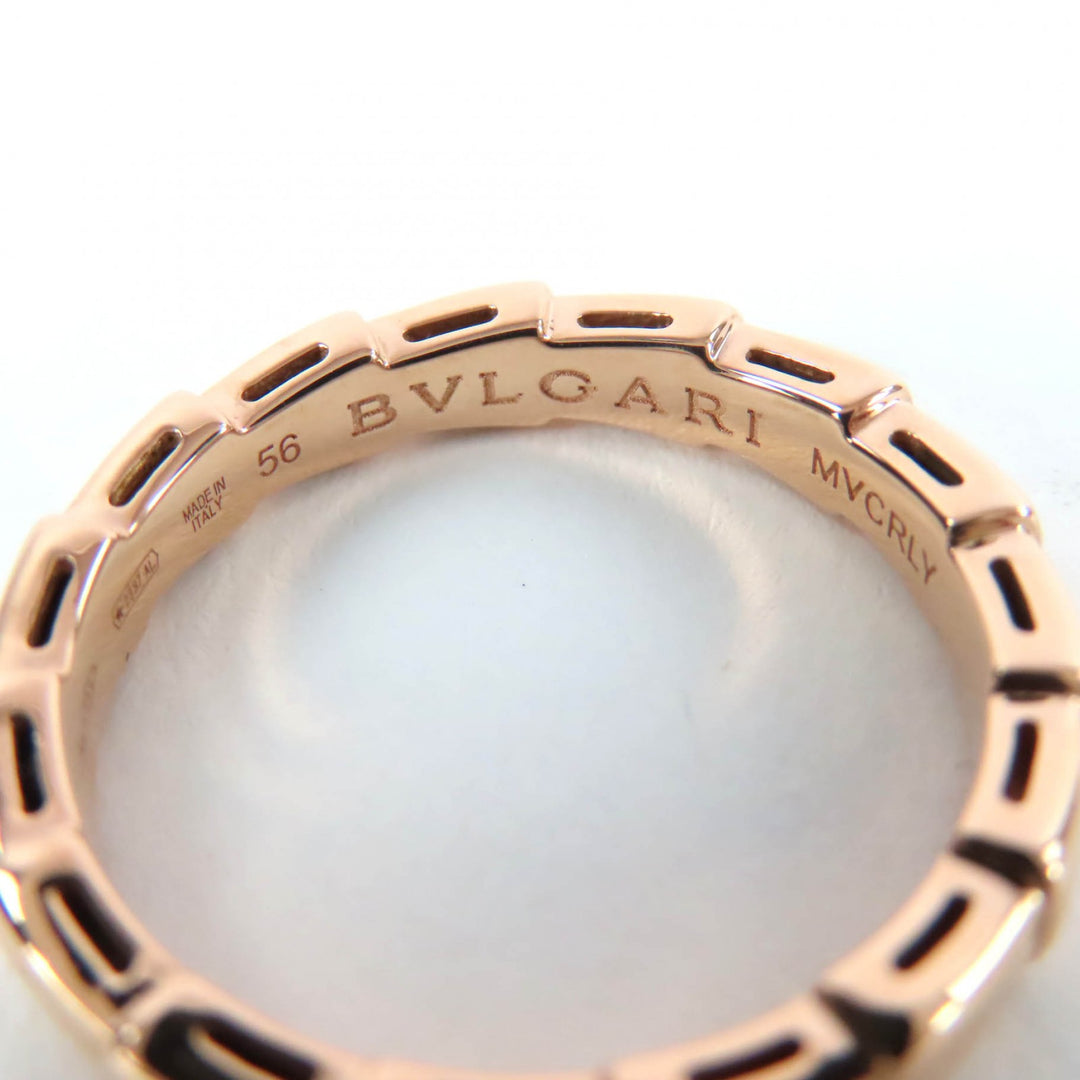 Excellent BVLGARI Ring Serpenti Viper Ring MVCRLY Pink gold 18K mens