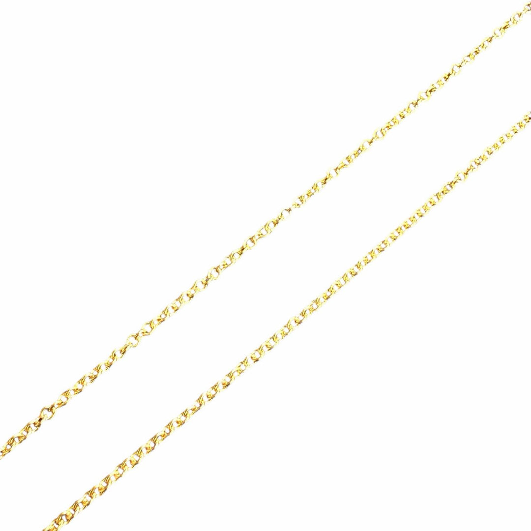 Excellent TIFFANY&Co. Necklace T Smile Pendant Yellow Gold 18K Women