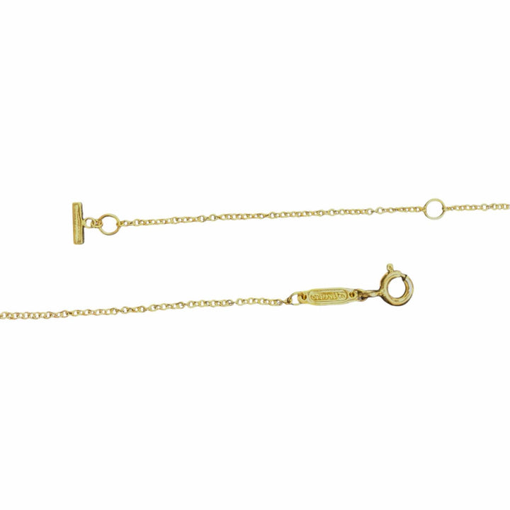 Excellent TIFFANY&Co. Necklace T Smile Pendant Yellow Gold 18K Women