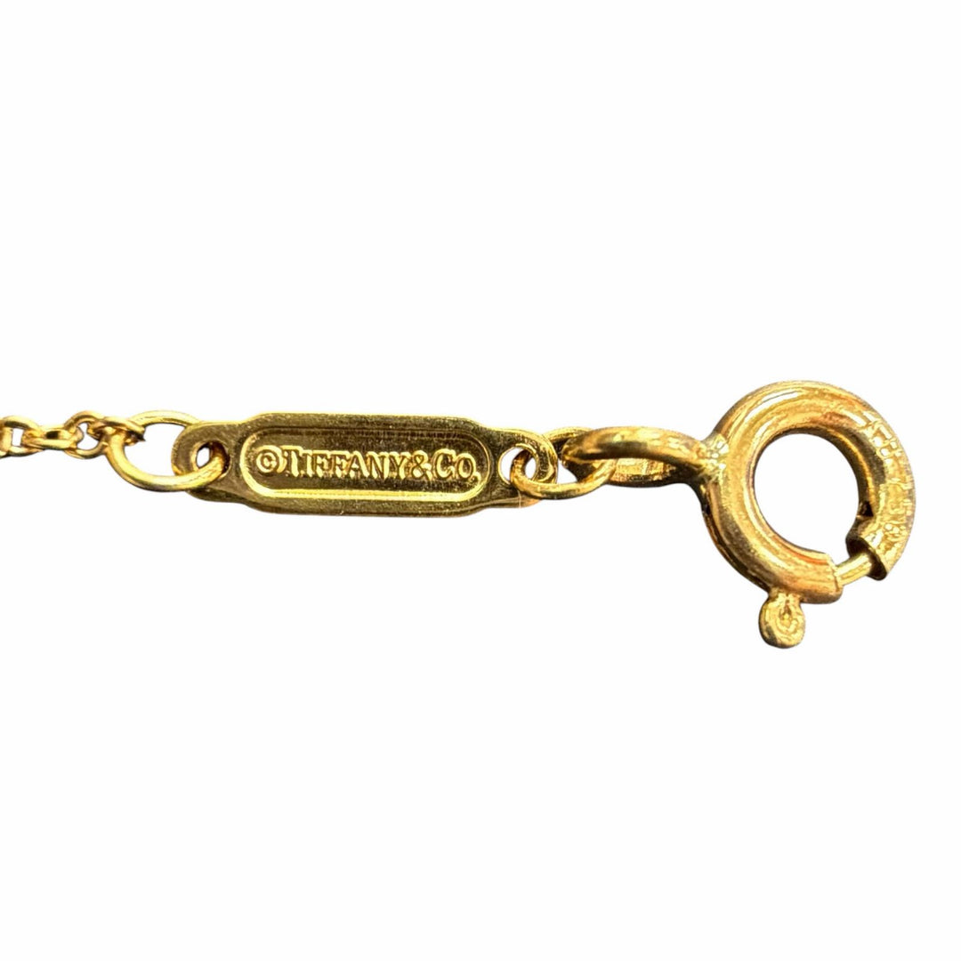 Excellent TIFFANY&Co. Necklace T Smile Pendant Yellow Gold 18K Women