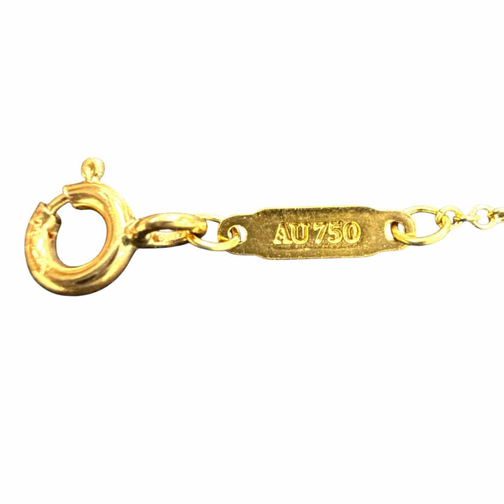 Excellent TIFFANY&Co. Necklace T Smile Pendant Yellow Gold 18K Women