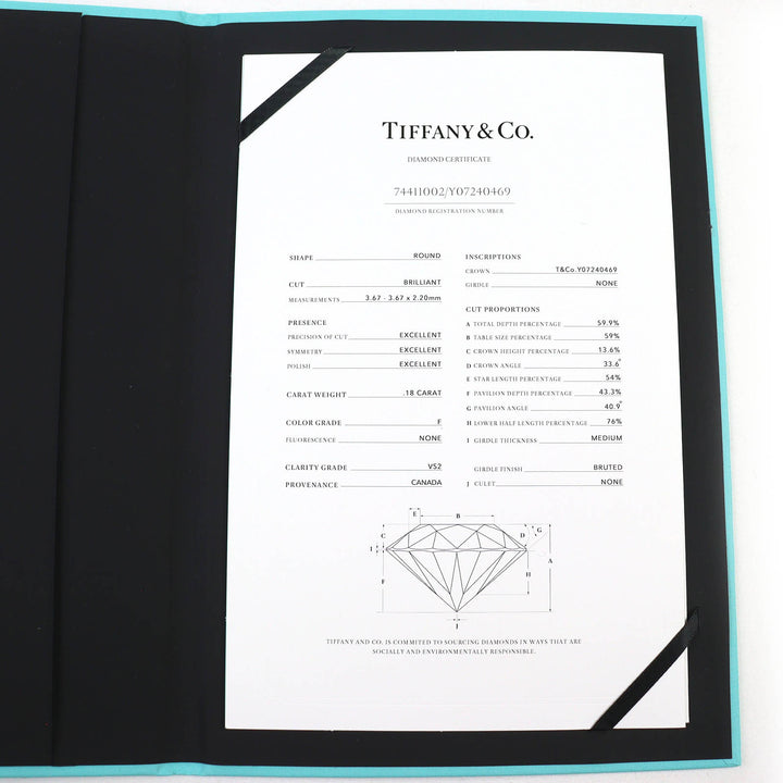 Excellent TIFFANY&Co. Necklace By the yard 1P Diamond, 0.18ct,