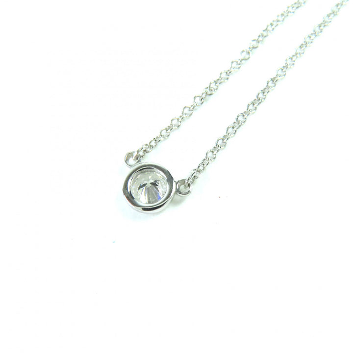 Excellent TIFFANY&Co. Necklace By the yard 1P Diamond, 0.18ct,