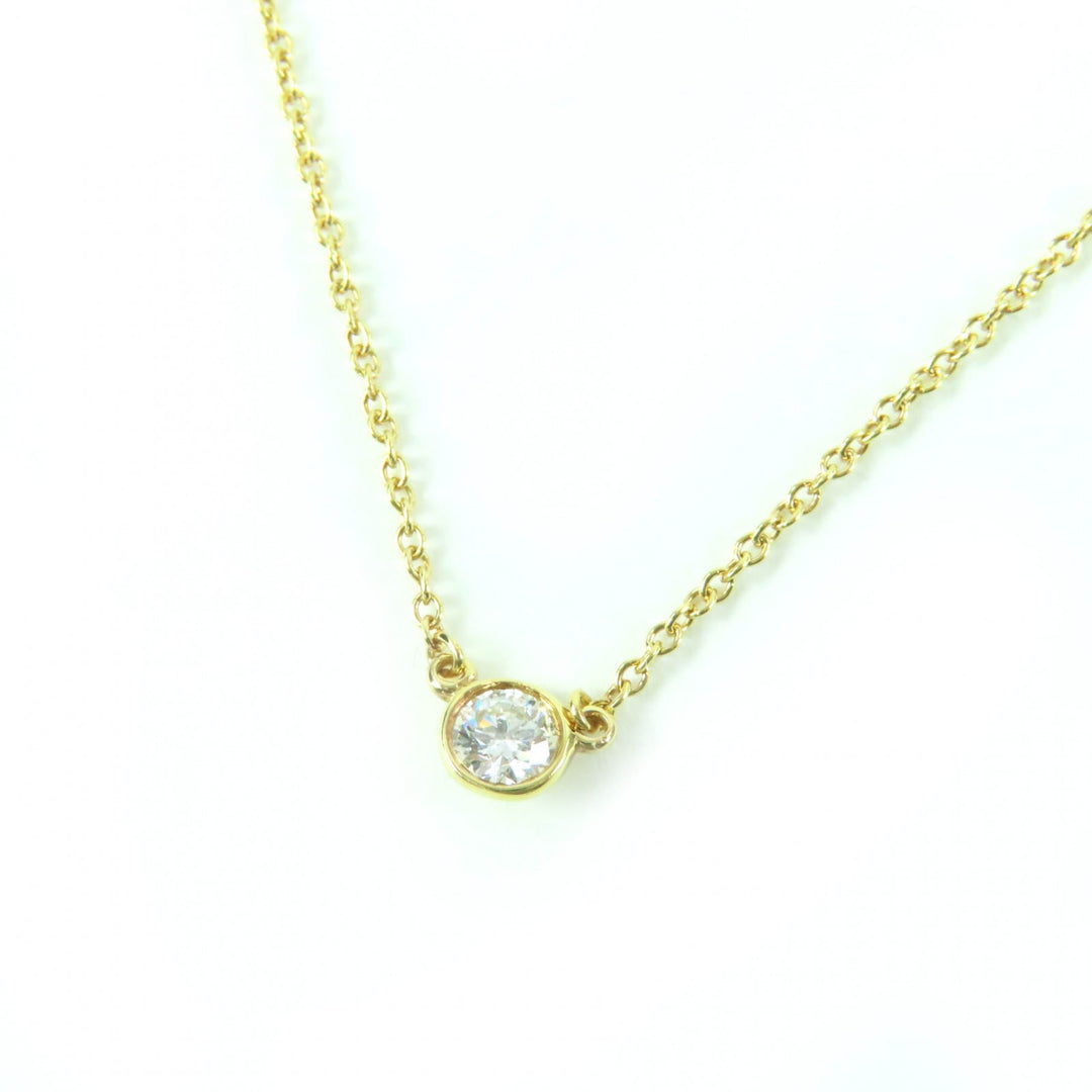 Great TIFFANY&Co. Diamonds by the Yard Single Diamond Pendant K18 750 0.08ct