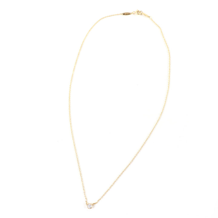 Great TIFFANY&Co. Diamonds by the Yard Single Diamond Pendant K18 750 0.08ct