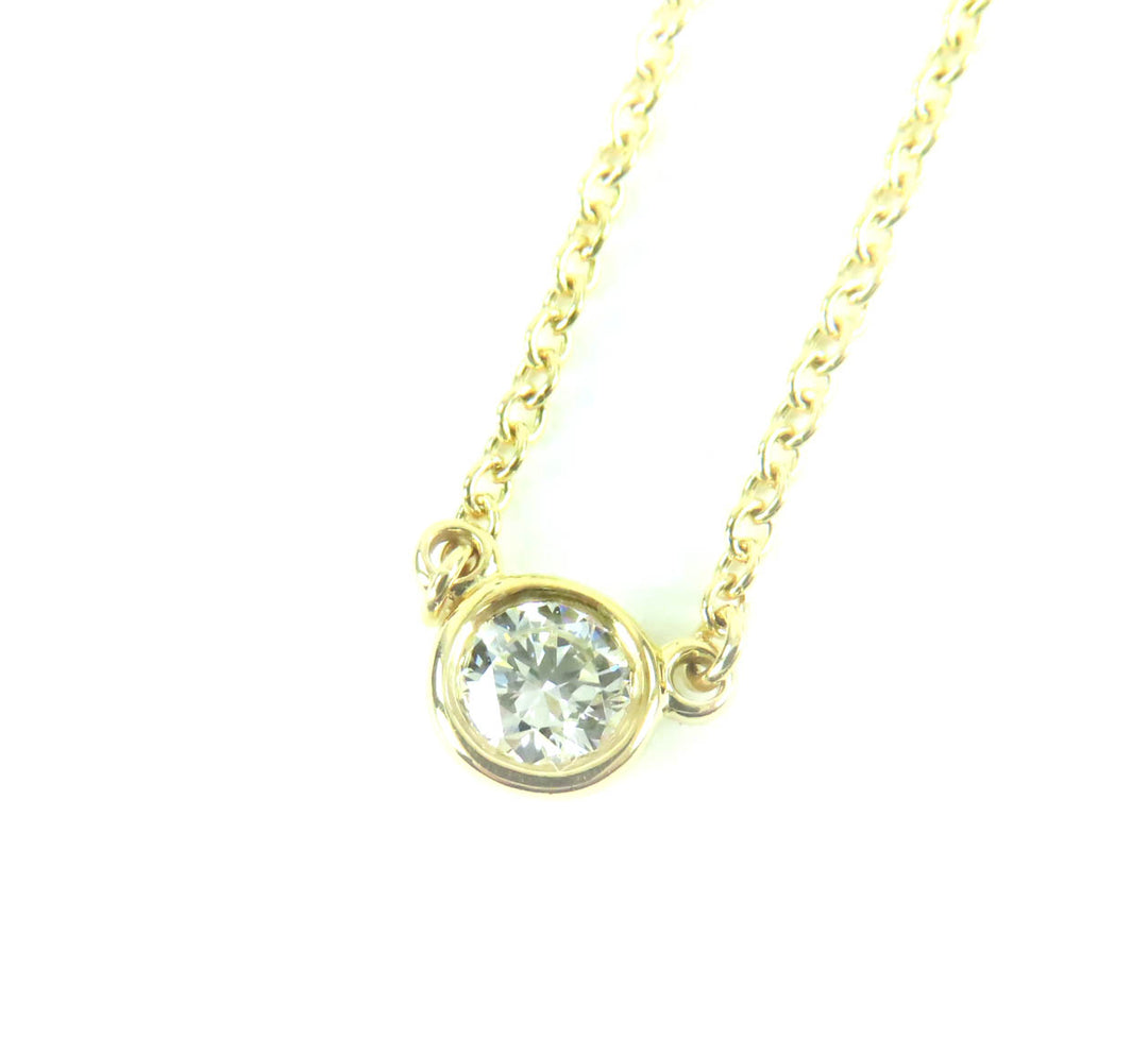 Great TIFFANY&Co. Necklace By the yard Current product 0.08ct 1P diamond AU750