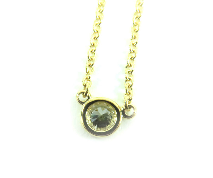 Great TIFFANY&Co. Necklace By the yard Current product 0.08ct 1P diamond AU750