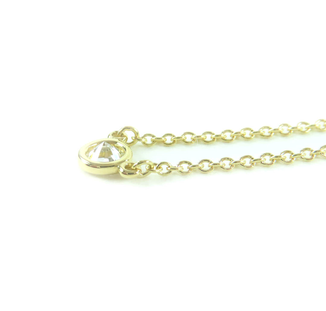 Great TIFFANY&Co. Necklace By the yard Current product 0.08ct 1P diamond AU750
