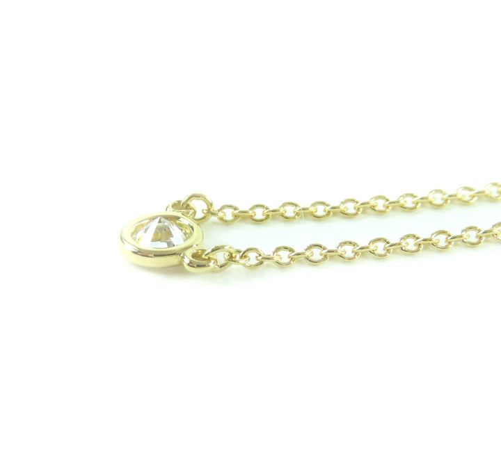 Great TIFFANY&Co. Necklace By the yard Current product 0.08ct 1P diamond AU750