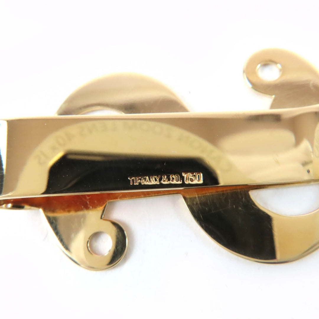 Excellent TIFFANY&Co. Money clip Dollar sign Yellow Gold 750 mens