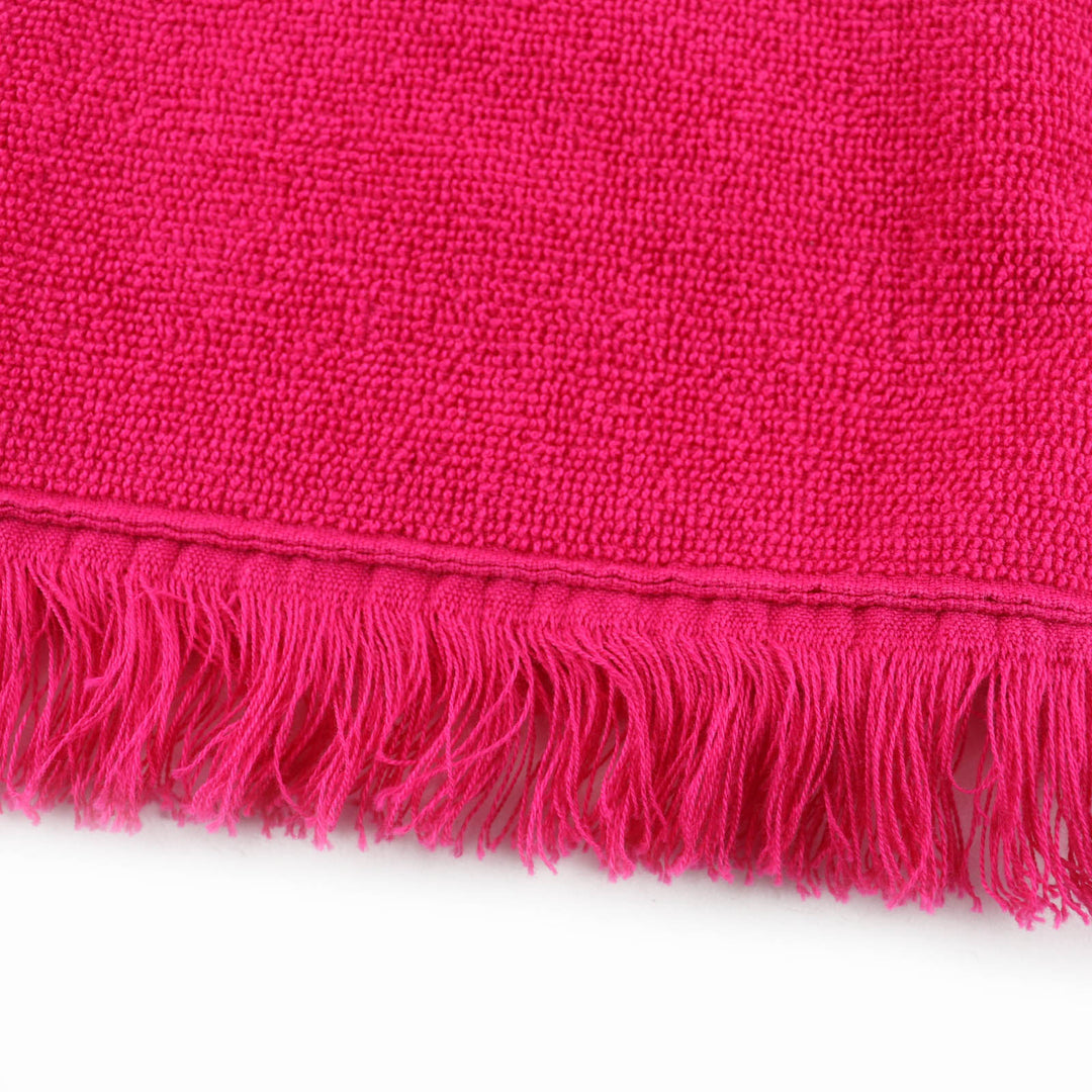 Pristine HERMES towel Beach Towel Yachting PM Large size with fringe pink cotton