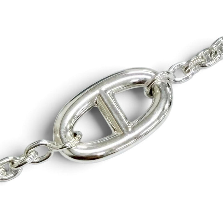 Excellent HERMES Chaine d'Ancre Farandole Bracelet LG Silver AG925 Women