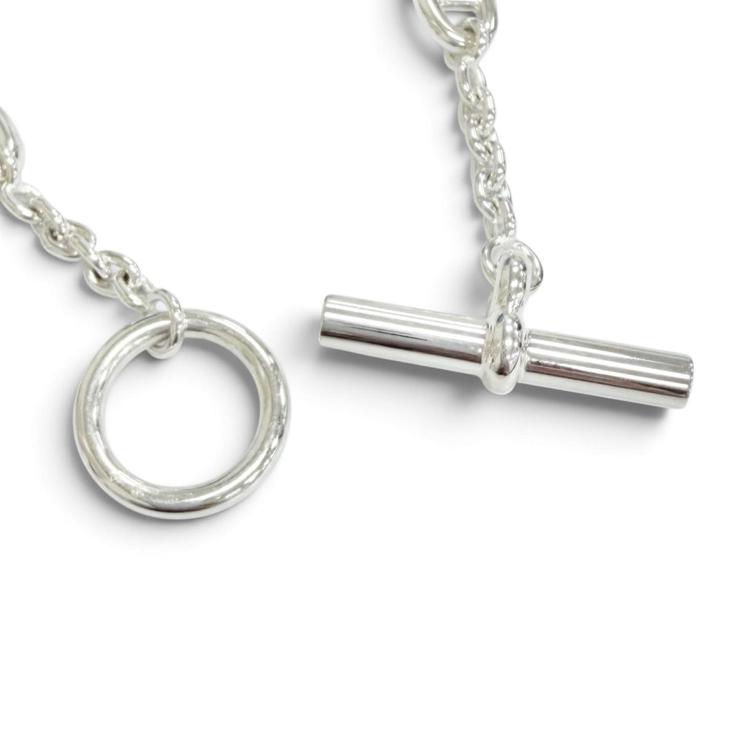 Excellent HERMES Chaine d'Ancre Farandole Bracelet LG Silver AG925 Women
