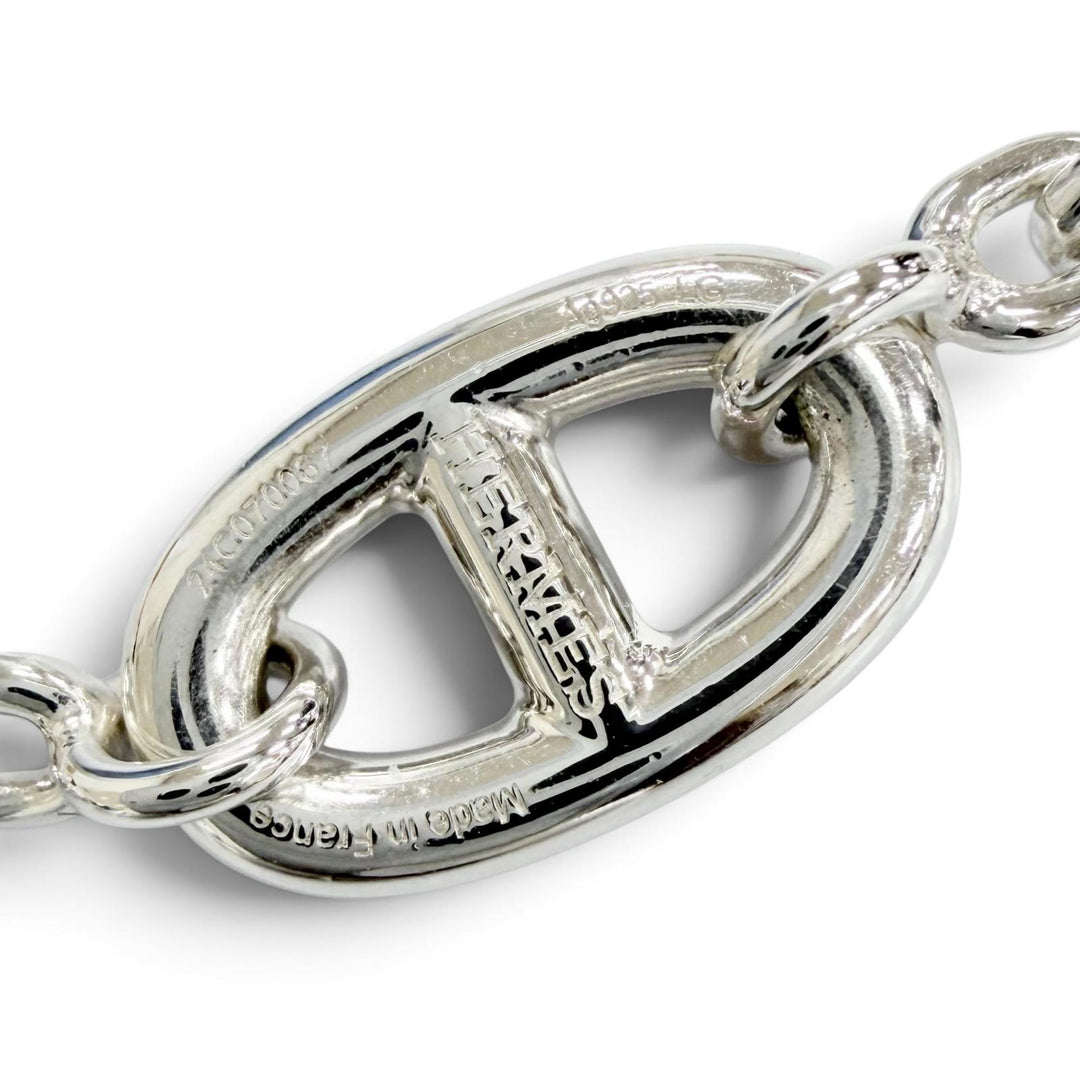 Excellent HERMES Chaine d'Ancre Farandole Bracelet LG Silver AG925 Women