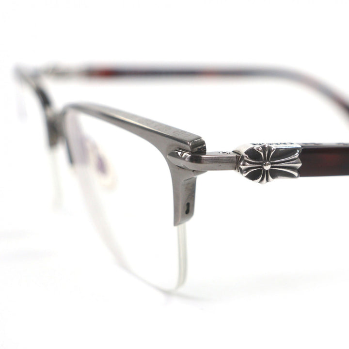 Great CHROME HEARTS Glasses SUGAR WALLS Clear Brown (Marble Pattern) plastic
