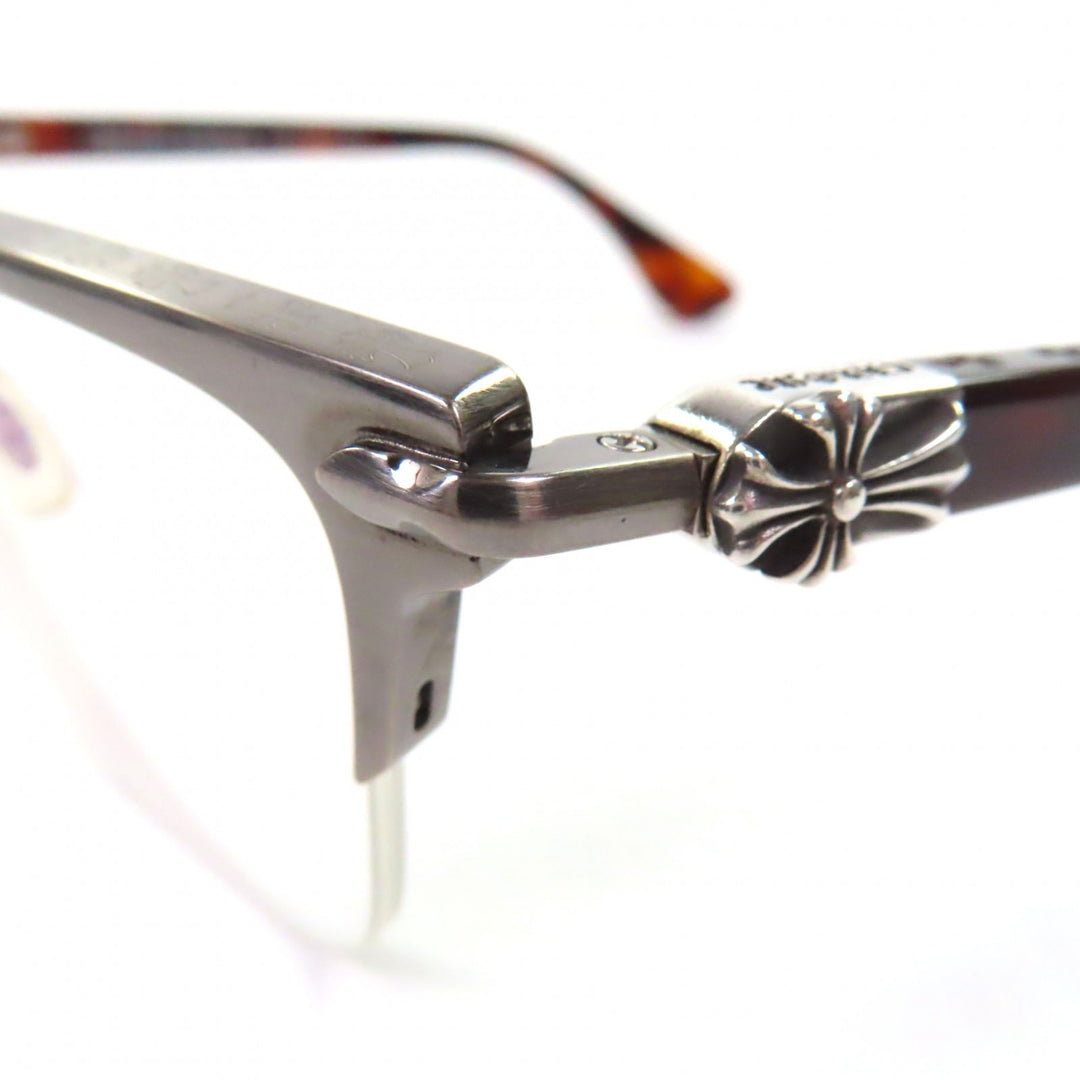 Great CHROME HEARTS Glasses SUGAR WALLS Clear Brown (Marble Pattern) plastic