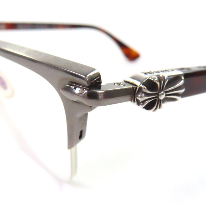 Great CHROME HEARTS Glasses SUGAR WALLS Clear Brown (Marble Pattern) plastic