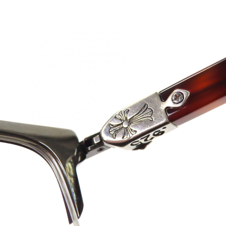Great CHROME HEARTS Glasses SUGAR WALLS Clear Brown (Marble Pattern) plastic