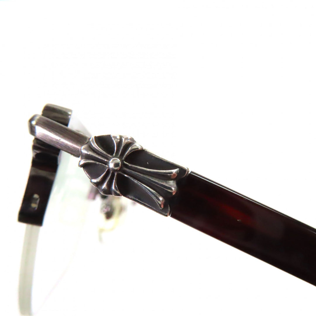Great CHROME HEARTS Glasses SUGAR WALLS Clear Brown (Marble Pattern) plastic