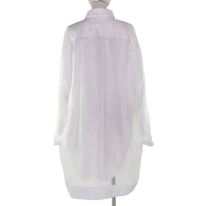 Excellent Maison Margiela Long sleeve shirt white polyester Women 40 S29CT0972