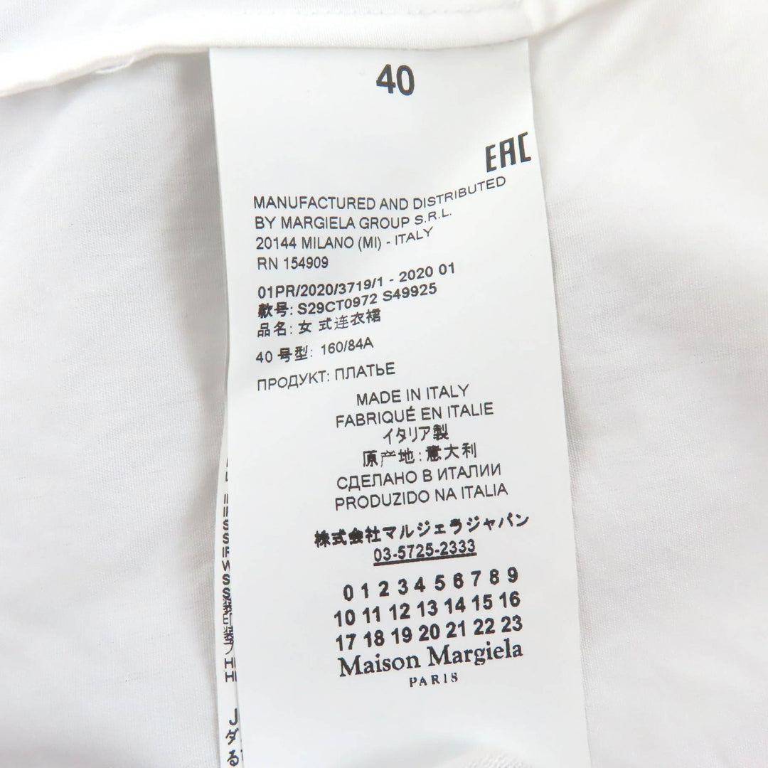 Excellent Maison Margiela Long sleeve shirt white polyester Women 40 S29CT0972