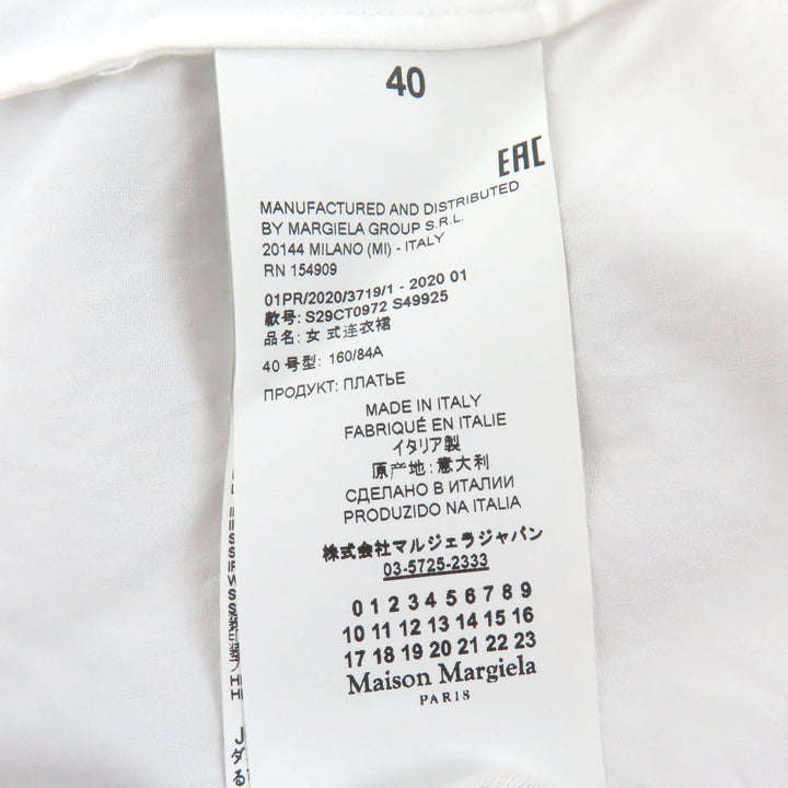 Excellent Maison Margiela Long sleeve shirt white polyester Women 40 S29CT0972