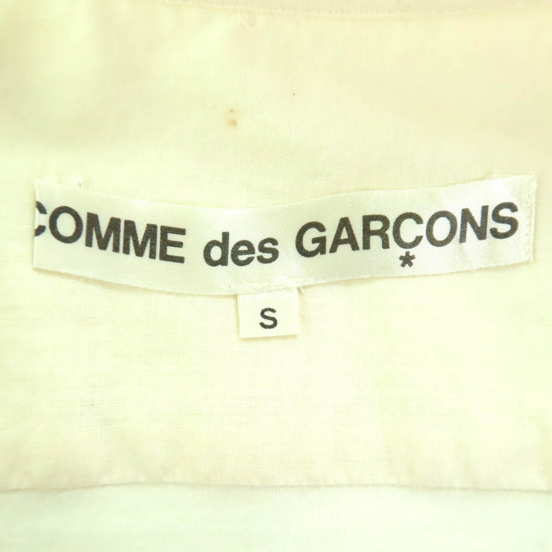 素晴らしい COMME des GARCONS ブラウス ラウンドカラー シャツ アイボリー コットン レディース S