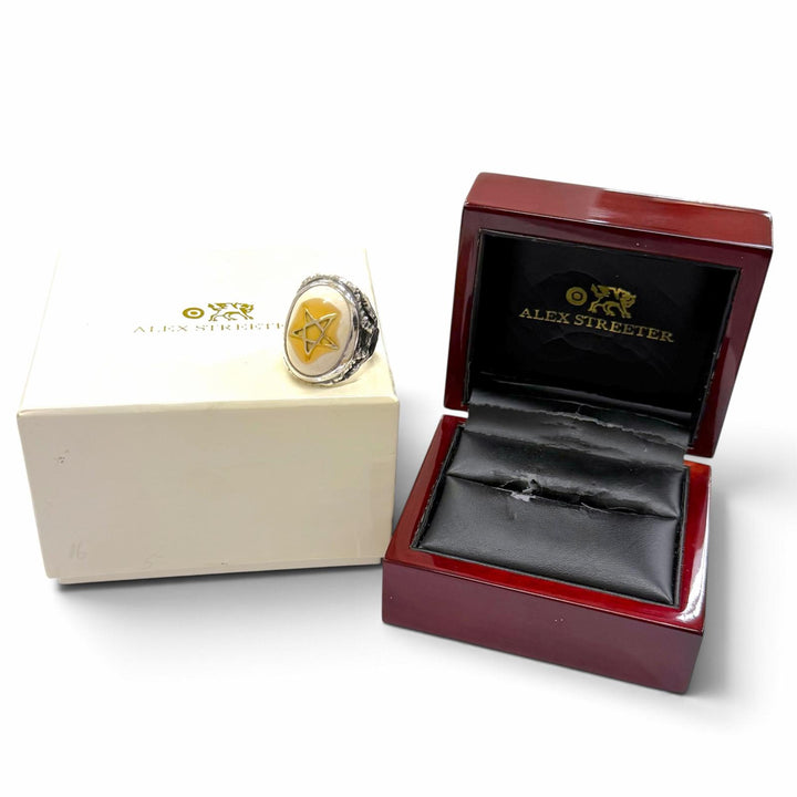 Very Good ALEX STREETER Ring ring Angel heart Silver 925 mens