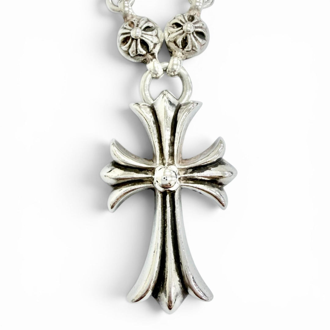 Great CHROME HEARTS 1 CRSBL CHN SML CH CRS Crossball Chain Small CH Necklace