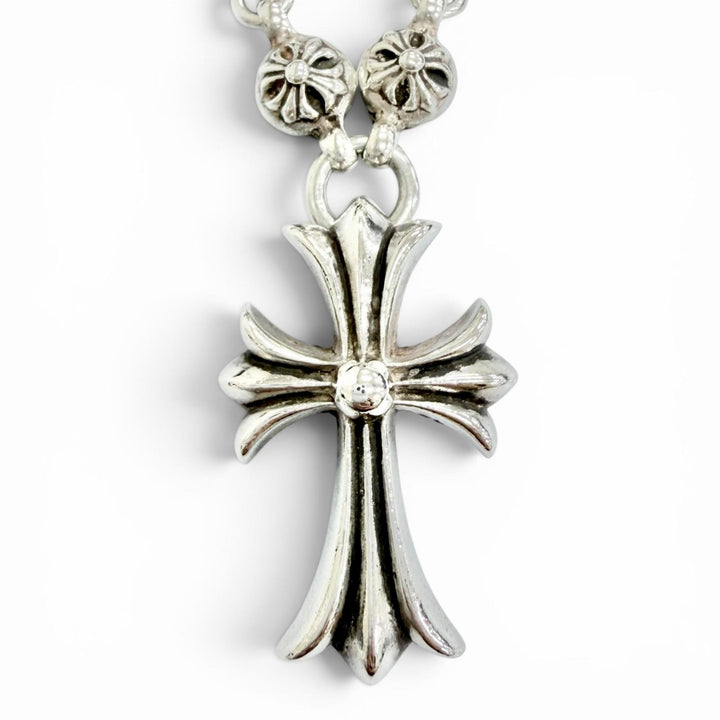 Great CHROME HEARTS 1 CRSBL CHN SML CH CRS Crossball Chain Small CH Necklace