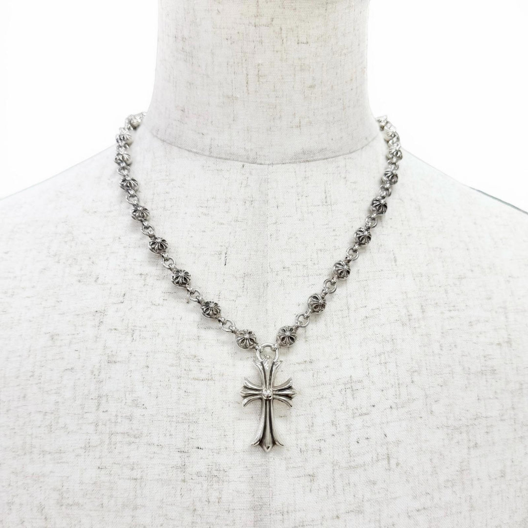 Great CHROME HEARTS 1 CRSBL CHN SML CH CRS Crossball Chain Small CH Necklace