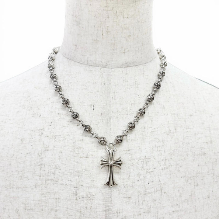 Great CHROME HEARTS 1 CRSBL CHN SML CH CRS Crossball Chain Small CH Necklace