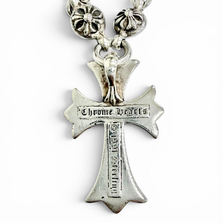 Great CHROME HEARTS 1 CRSBL CHN SML CH CRS Crossball Chain Small CH Necklace