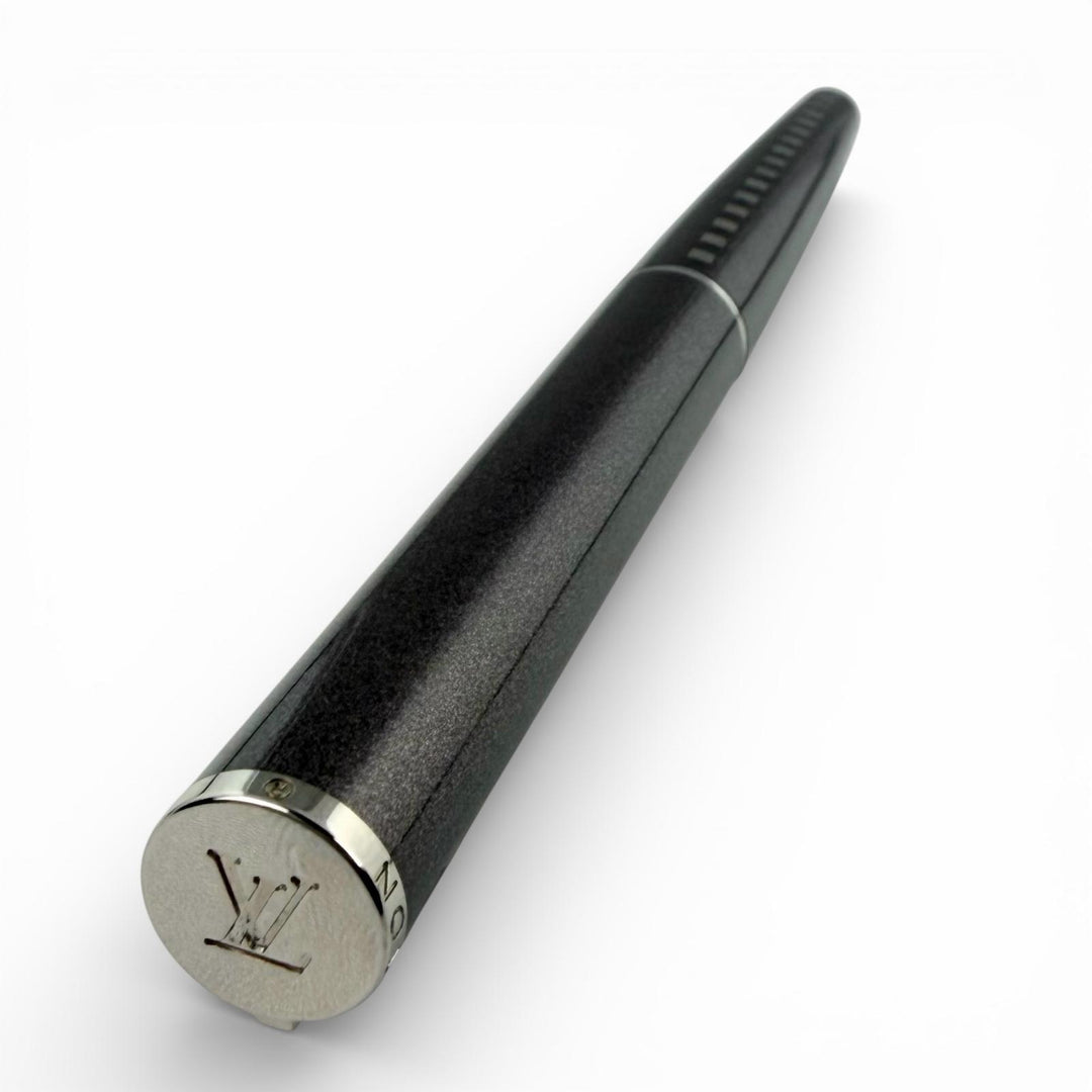 Great LOUIS VUITTON fountain pen Jetligne Metallic gray 18K mens N79258